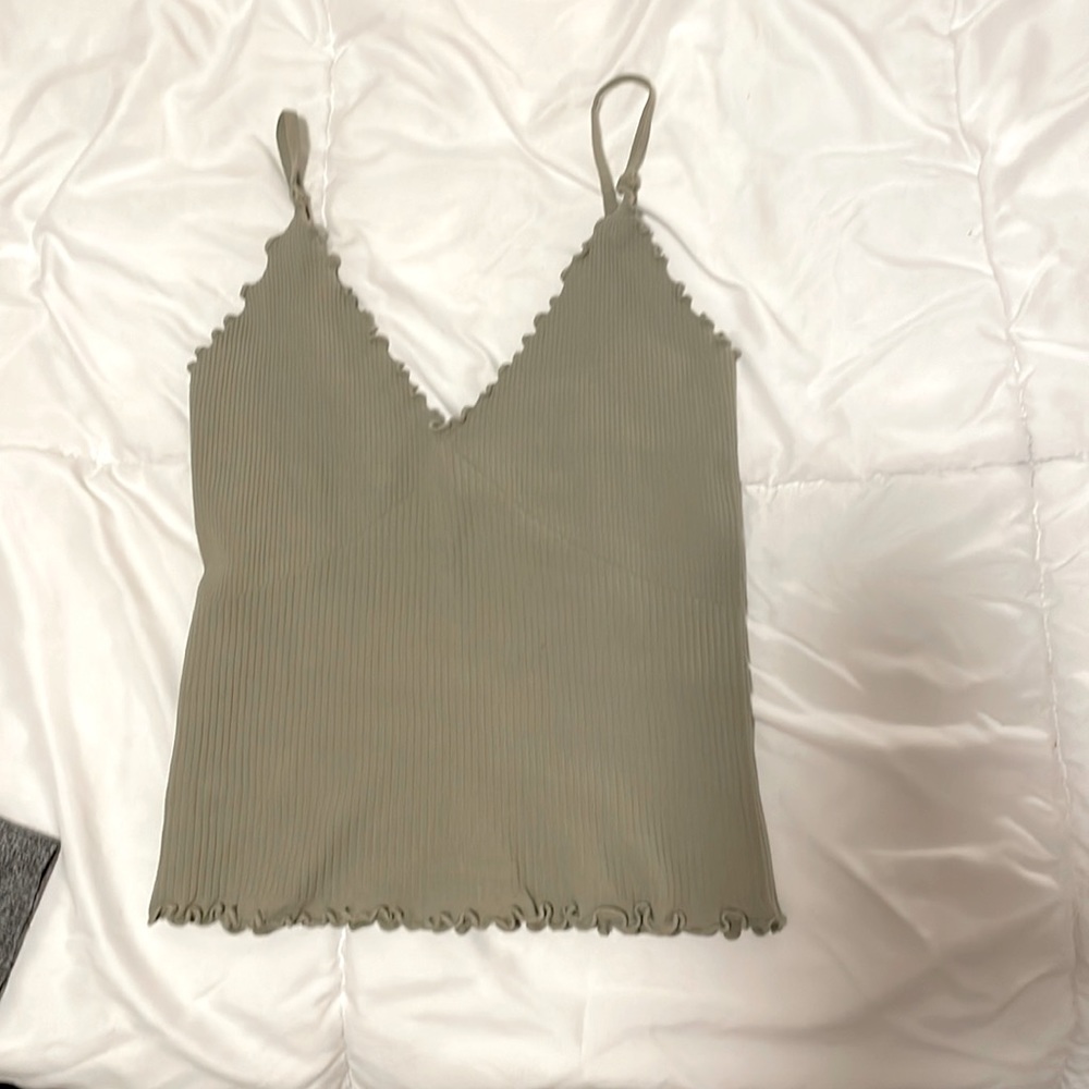 Free People muted green tank